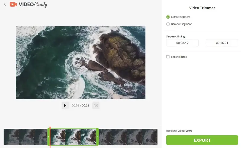 How to trim a video in Video Candy How to trim a video in Video Candy