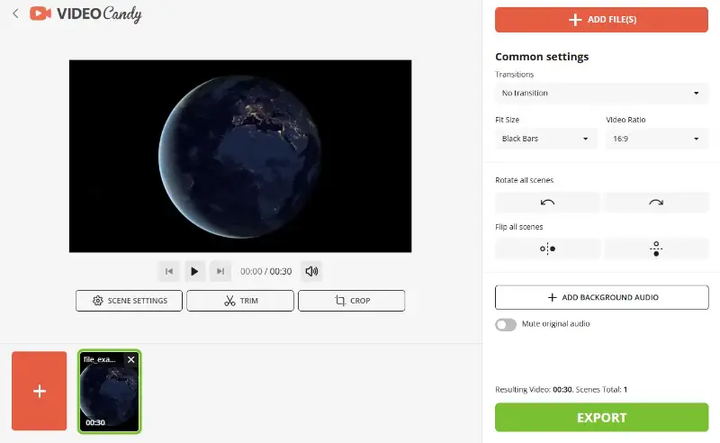 Video Candy editor interface