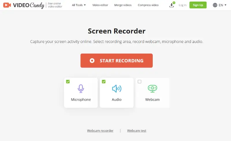 Video Candy - online Windows screen recorder