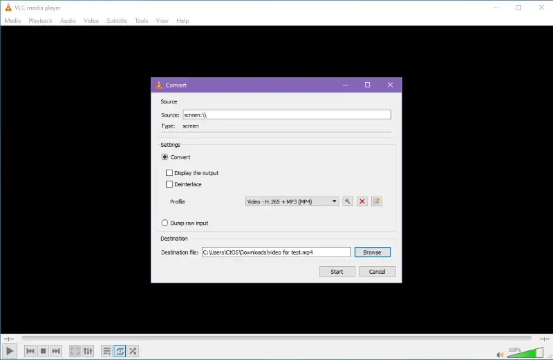 Open-source screen recorder by VLC Media Player