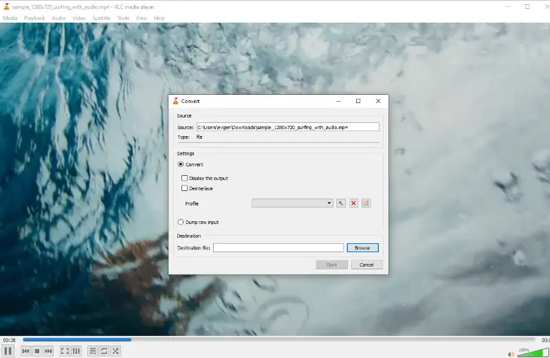 How to convert MP4 to WAV in VLC Media Player