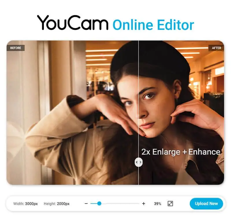 Бесплатный редактор фото с ИИ YouCam Online Editor