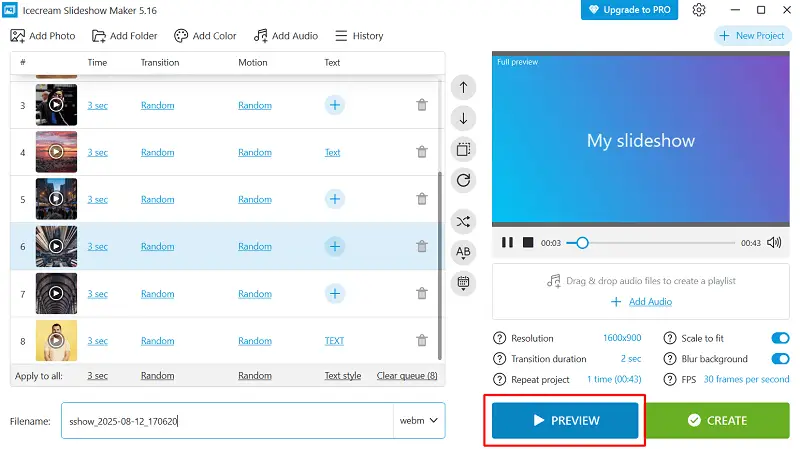 Icecream Video Editor preview
