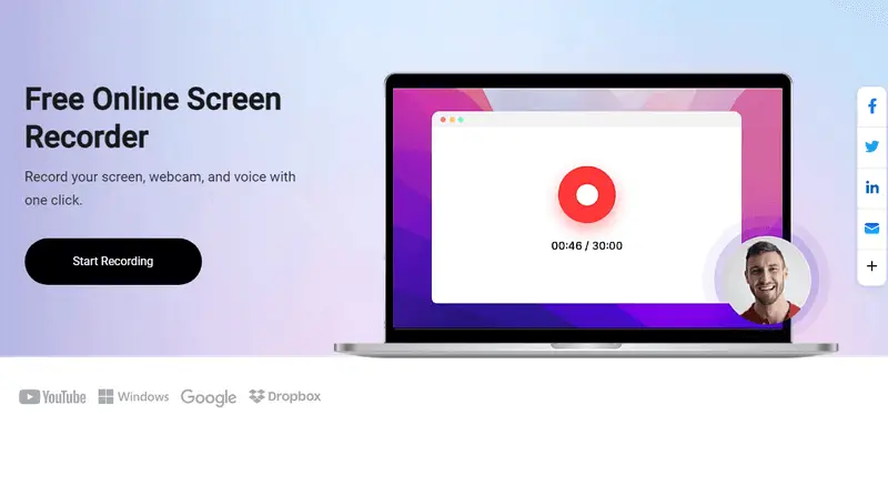 FlexClip online screen recorder