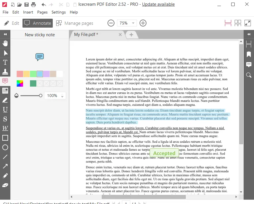 Free PDF annotator for Windows