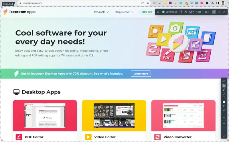 The best screenshot tool for Windows - Icecream Screen Recorder
