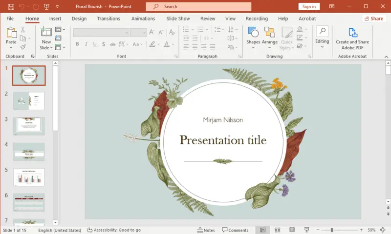 Create a slideshow using Microsoft Powerpoint