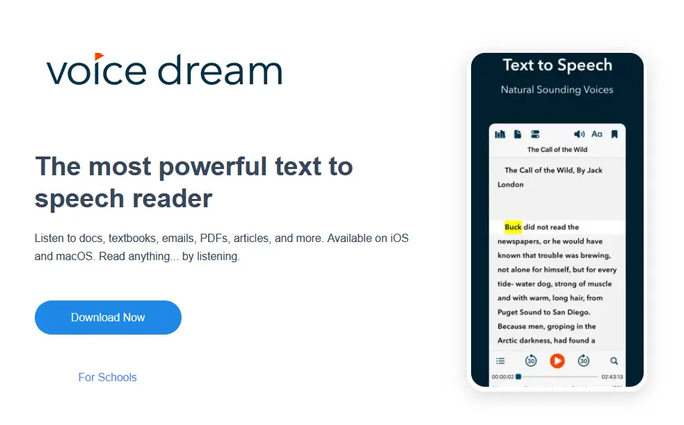 Voice Dream Reader.