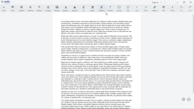 Edit PDF text in Xodo