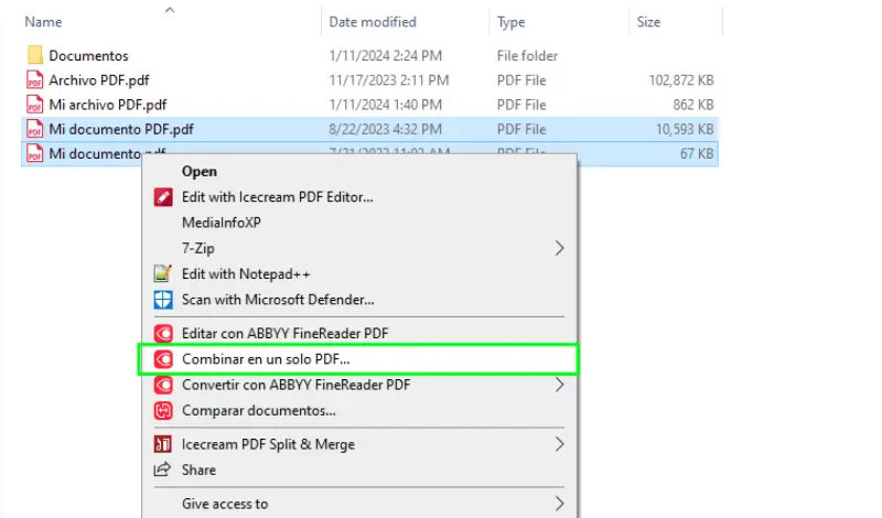 ABBYY FineReader - unir archivos PDF