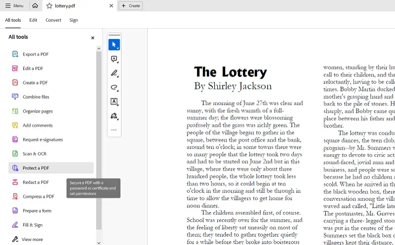 Encrypt PDF in Adobe Encrypt PDF in Adobe
