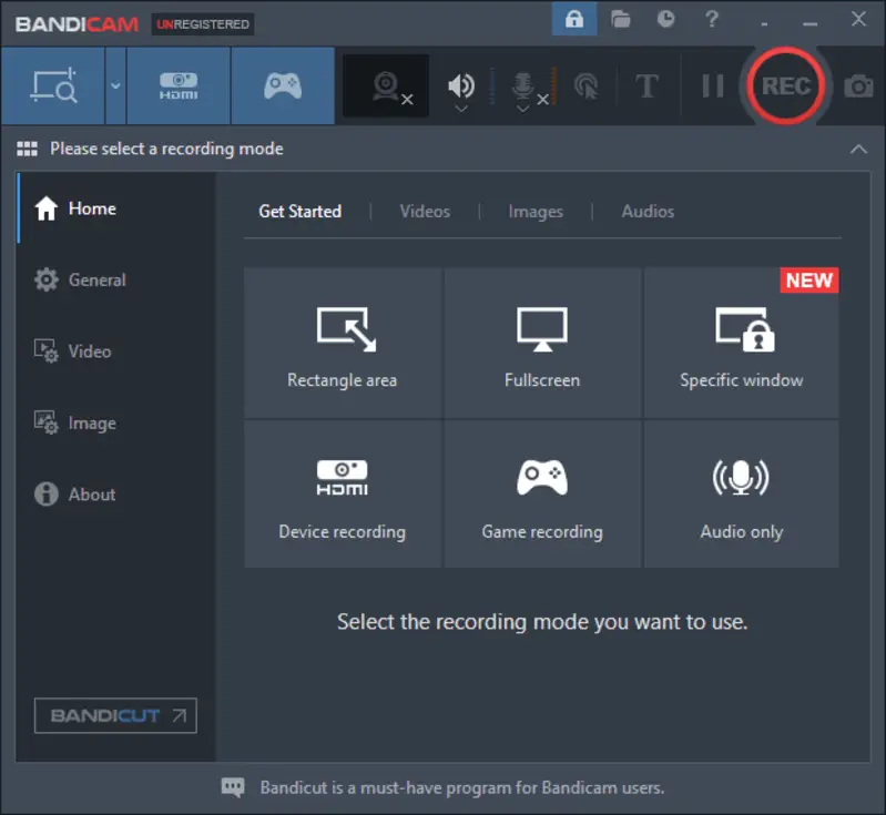 Bandicam screen capture tool
