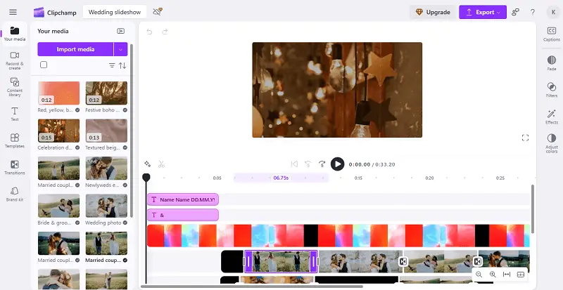Online slideshow creator