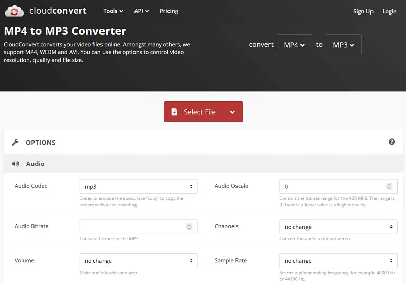 Convert video to audio online