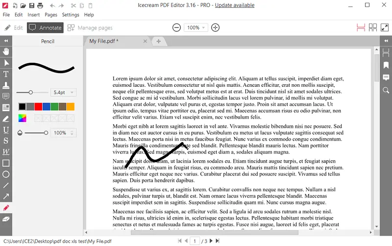 Как рисовать на PDF файле с помощью Icecream PDF Editor