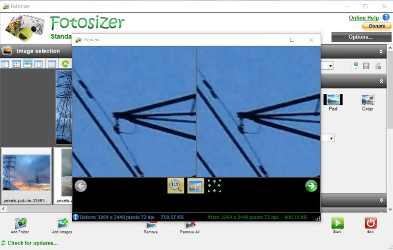 Preview window