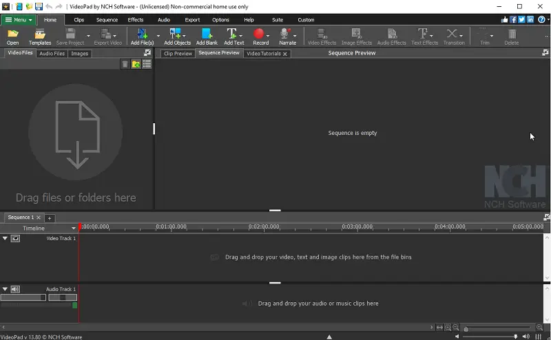 Free version of the VideoPad Video Editor