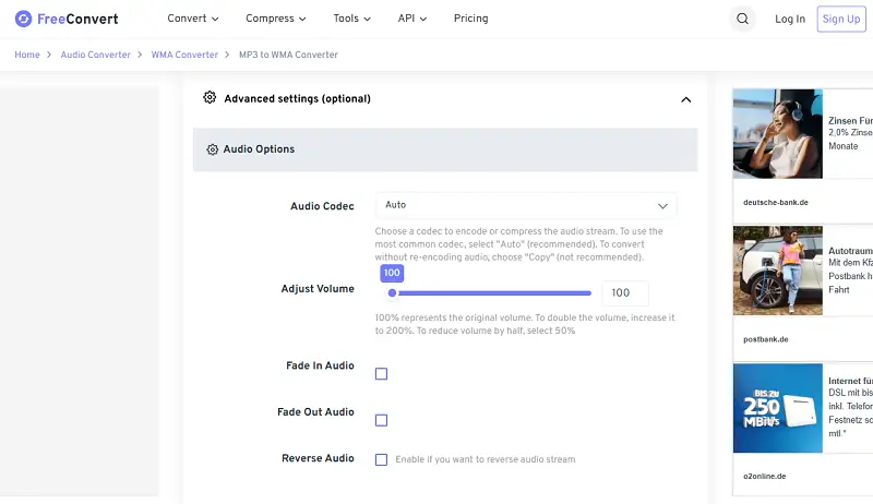 FreeConvert free audio converter