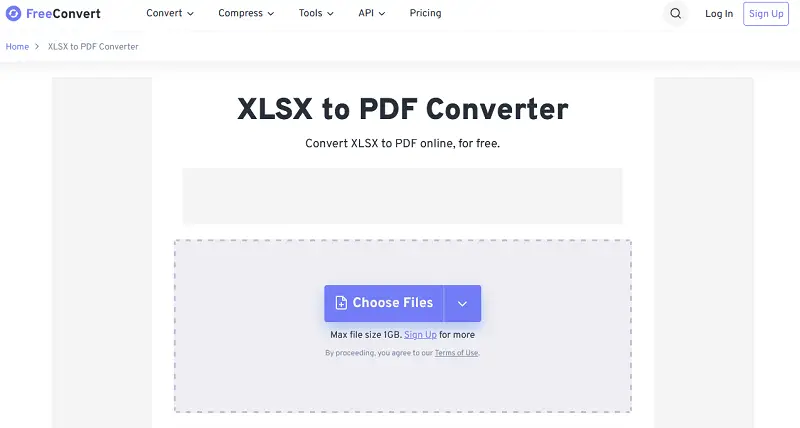 FreeConvert XLSX to PDF converter FreeConvert XLSX to PDF converter