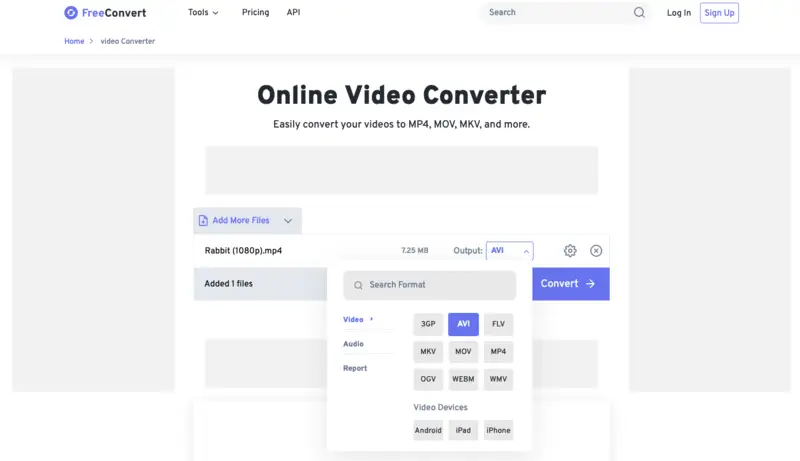 Fast video converter online
