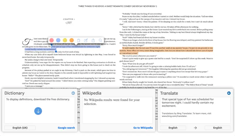 How to highlight text in eBooks with Kindle