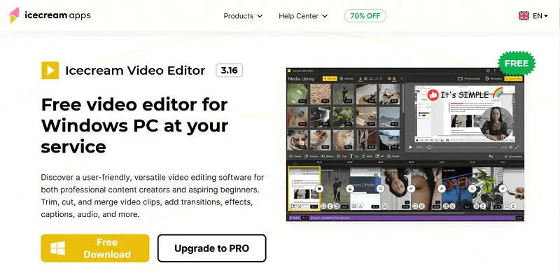 Video editor with Transitions, Online and Easy to Use