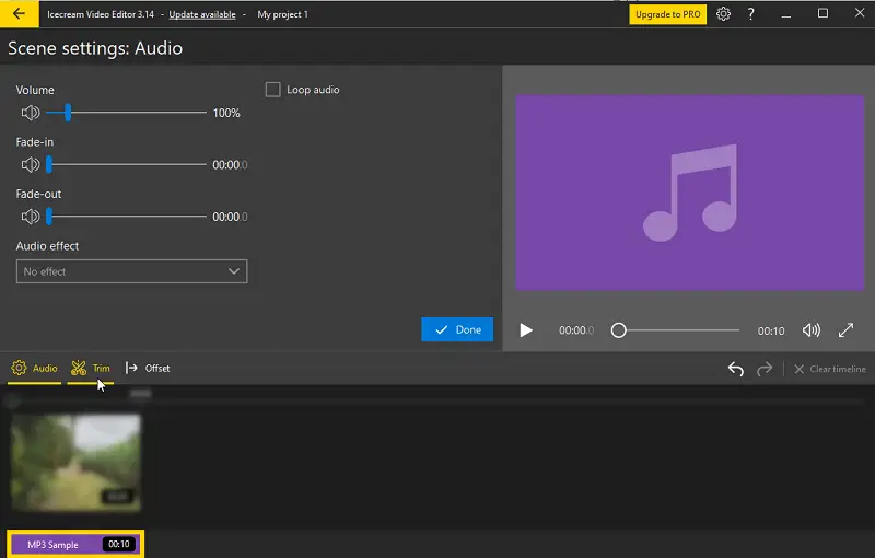 How to add audio to video in Icecream Video Editor