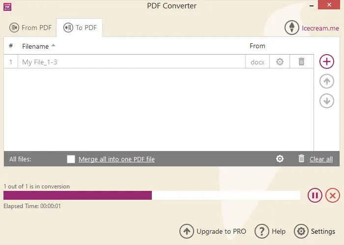Icecream PDF Converter で DOCX を PDF に変換するステップ 4