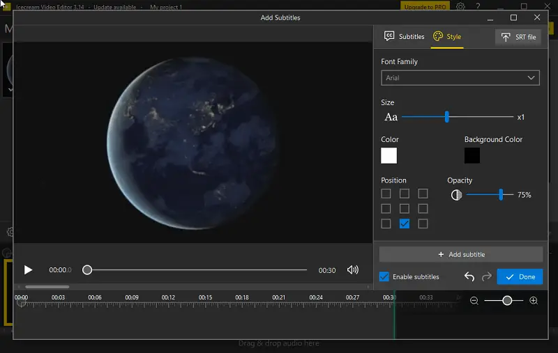 Edit MKV files with subtitles in Icecream Video Editor