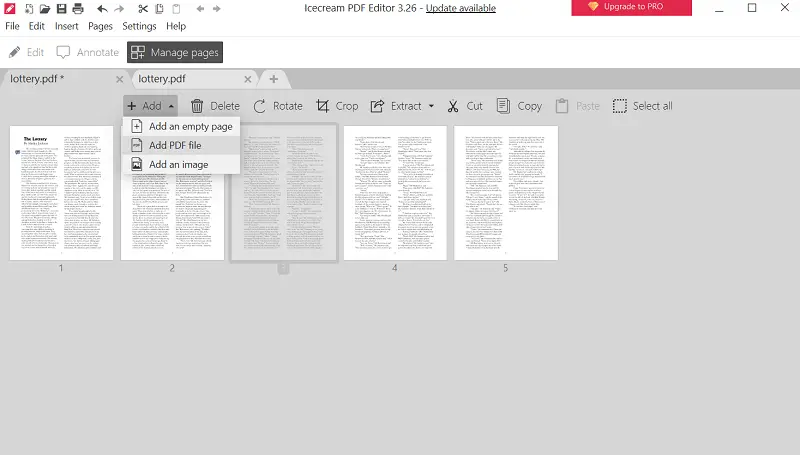 New file insertion New file insertion
