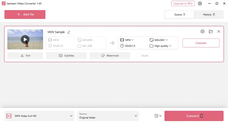 How to convert MOV to MP4 on Windows computer with Icecream Video Converter How to convert MOV to MP4 on Windows computer with Icecream Video Converter