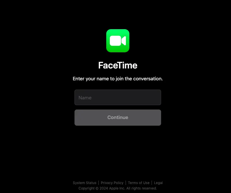 Join FaceTime on PC