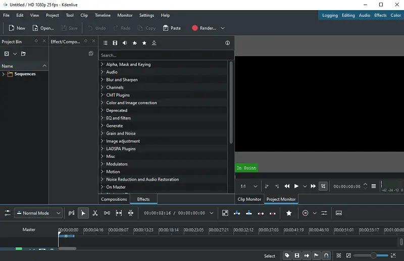 MKV video editor by Kdenlive