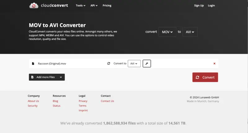 Free online video file converter