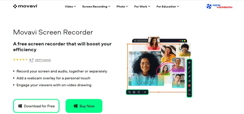 Record gameplay in Movavi Screen Recorder.