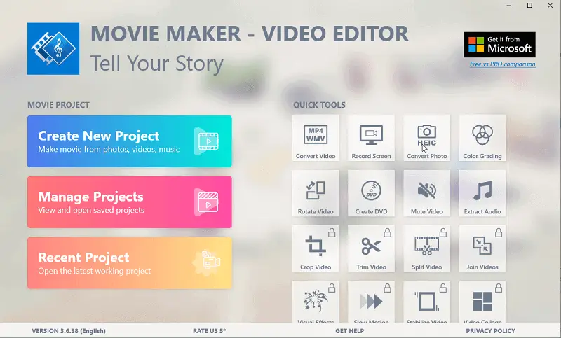 Windows Movie Maker 1。