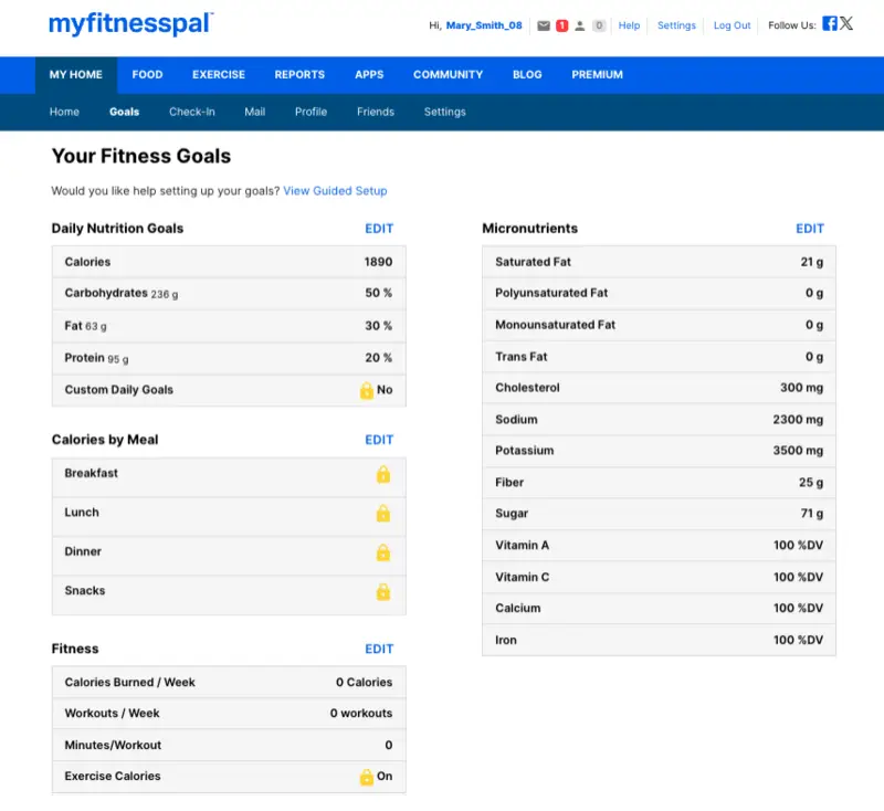 Best software for students' health - MyFitnessPal