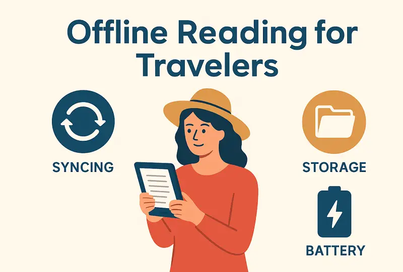 Offline reading for travelers