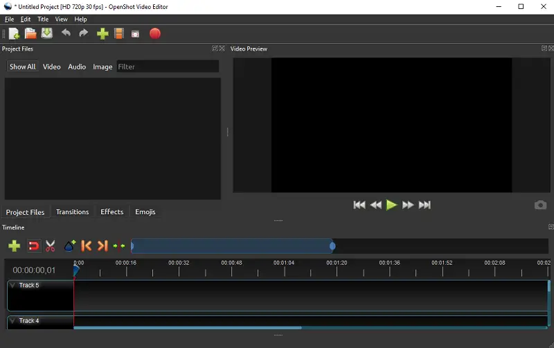 OpenShot timeline