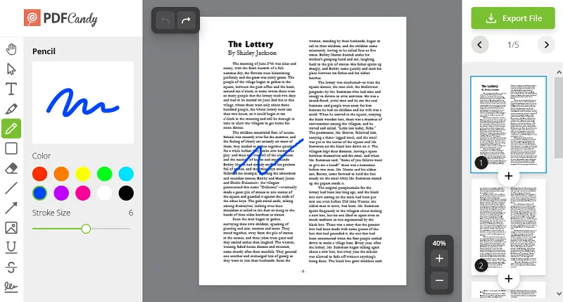 Draw on a PDF Draw on a PDF
