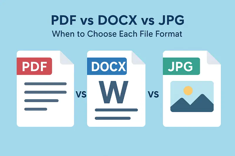 PDF vs DOCX vs JPG