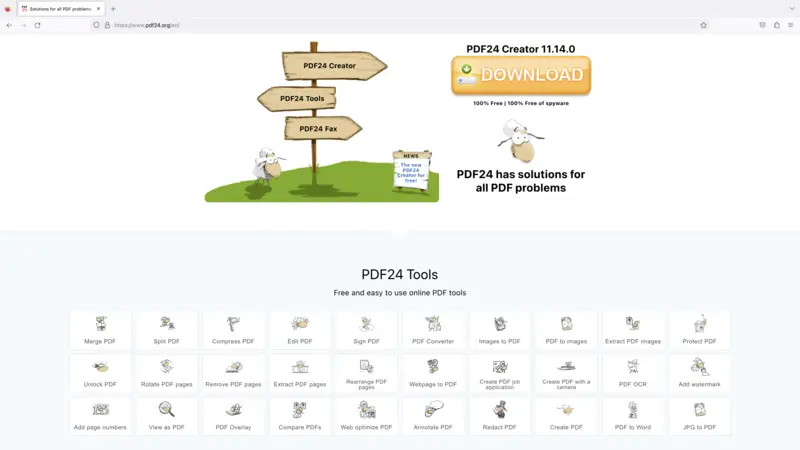 Online PDF page remover - PDF24