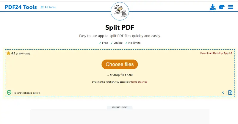 Break PDF into pages online