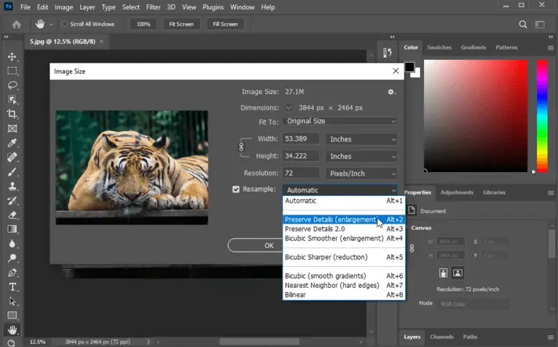 How to resize a picture in Adobe Photoshop