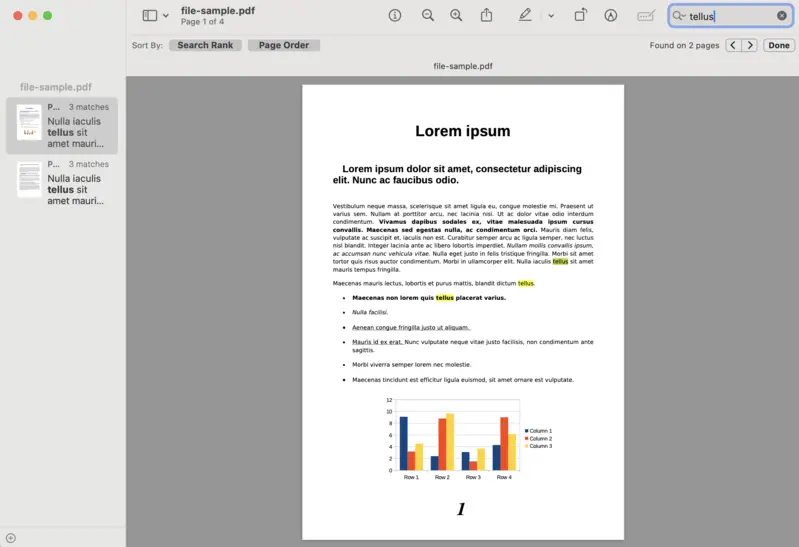 How to look for words in a PDF on Mac using Preview