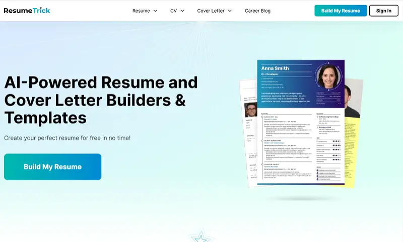 Resume Trick AI Resume Builder Website