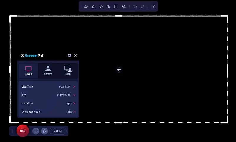 ScreenPal interface ScreenPal interface