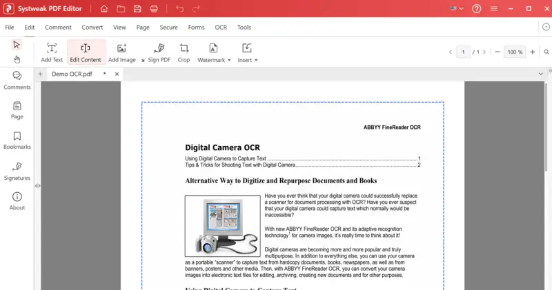 Systweak PDF Editor