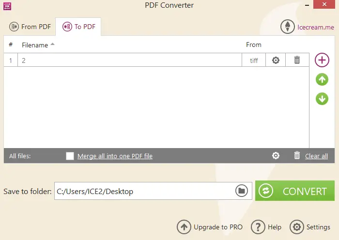 TIFF file converter - convert image to PDF
