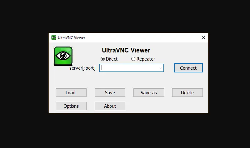 Video recording software start page